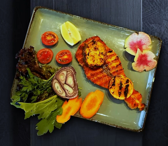 Grilled salmon