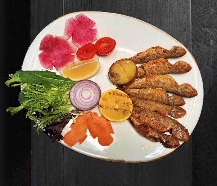 Fried red mullet